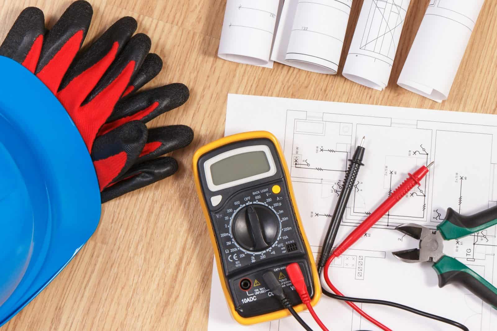PAT Testing Electrical drawings, multimeter for measurement in electrical installation